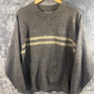 VTG 90s Abercrombie & Fitch 100% Shetland Wool Crewneck Sweater Men’s XL Gray